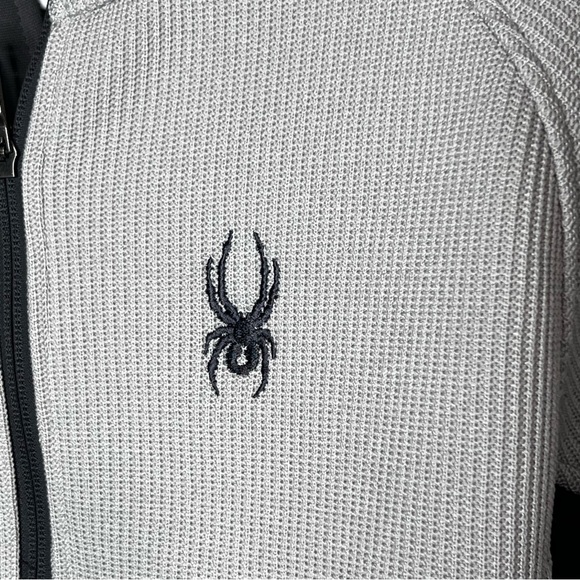 Spyder Mens Size S Core Sweater 1/4 Zip Performance Fleece Lined Pullover Gray - Picture 3 of 12